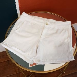 White ae midi shorts